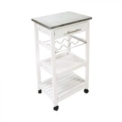 BUT Desserte De Cuisine ZINC 2 Blanc