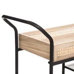 Pegane Desserte En Fer Et Bois Coloris Naturel / Noir - Longueur 77 X Profond... -Pegane Shop desserte en fer et bois coloris naturel noir longueur 77 x profondeur 325 x hauteur 85 cm 12057780 31955850 1140x1140