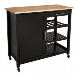 Pegane Desserte GM Coloris Noir, L. 100 X L. 48 X H. 87.5 Cm