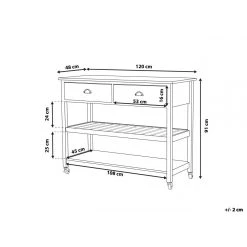 Beliani Desserte Grise à Roulettes NAVARINO -Pegane Shop desserte grise a roulettes navarino 12173710 32373760 1140x1140