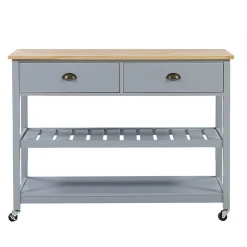 Beliani Desserte Grise à Roulettes NAVARINO -Pegane Shop desserte grise a roulettes navarino 12173710 32373762 1140x1140