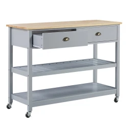 Beliani Desserte Grise à Roulettes NAVARINO -Pegane Shop desserte grise a roulettes navarino 12173710 32373764 1140x1140