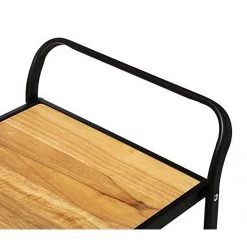 Pegane Desserte Meuble De Cuisine En Acier Coloris Noir - Longueur 68,7 X Pro... -Pegane Shop desserte meuble de cuisine en acier coloris noir longueur 687 x profondeur 355 x hauteur 858 cm 11487246 30037234 1140x1140