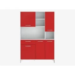 CSTORE ECO Buffet De Cuisine L 120 Cm - Rouge Mat -Pegane Shop eco buffet de cuisine l 120 cm rouge mat 11489204 30043346 1140x1140
