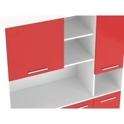 CSTORE ECO Buffet De Cuisine L 120 Cm - Rouge Mat -Pegane Shop eco buffet de cuisine l 120 cm rouge mat 11489204 30043348 1140x1140