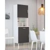 CSTORE ECO Buffet De Cuisine L 60 Cm - Gris Et Blanc Mat