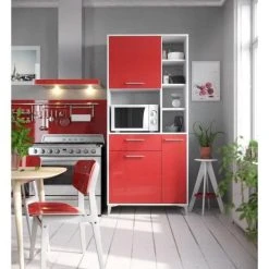 CSTORE ECO Buffet De Cuisine L 80 Cm - Rouge Brillant