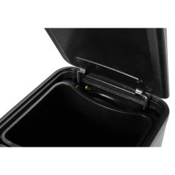 EKO Poubelle à Pédale Ecoslim 2x20 L Argenté Mat -Pegane Shop eko poubelle a pedale ecoslim 2x20 l argente mat 11519586 30175410 1140x1140