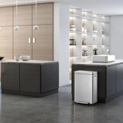 EKO Poubelle à Pédale X-Cube 45 L Argenté Mat 8 EKO Poubelle à Pédale X-Cube 45 L Argenté Mat -Pegane Shop eko poubelle a pedale x cube 45 l argente mat 11920960 31551192 1140x1140