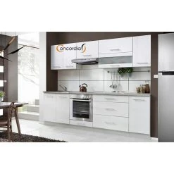 Hucoco ELM 260 - Cuisine Complète L 2,6 M - 8 Pcs + Plan De Travail INCLUS -...