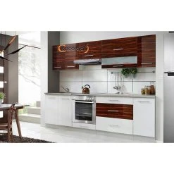 Hucoco ELM 260 - Cuisine Complète L 2,6 M - 8 Pcs / Plan De Travail INCLUS -...