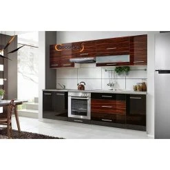 Hucoco ELM 260 - Cuisine Complète L 2,6 M 8 Pcs + Plan De Travail INCLUS - E...