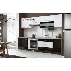 Hucoco ELM 260 - Cuisine Complète L2,6 M - 8 Pcs + Plan De Travail INCLUS - ...