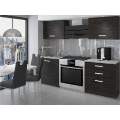 Hucoco EMBER - Cuisine Complète Modulaire Linéaire L 120 Cm 4 Pcs - Plan De...
