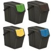 SANS MARQUE Ensemble De Poubelles De Tri Keden SORTI BOX 4x25l - Noir Recyclage