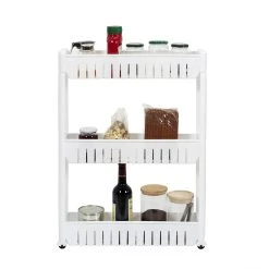 TOILINUX Etagère à Roulettes Pour Cuisine - Blanc -Pegane Shop etagere a roulettes pour cuisine blanc 11046064 28858158 1140x1140