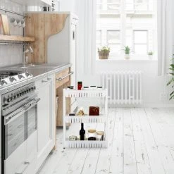 TOILINUX Etagère à Roulettes Pour Cuisine - Blanc -Pegane Shop etagere a roulettes pour cuisine blanc 11046064 28858160 1140x1140