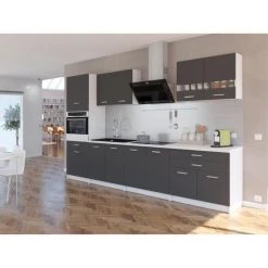 CSTORE EXTRA - Cuisine Complète Colonne L 300cm - Gris Mat