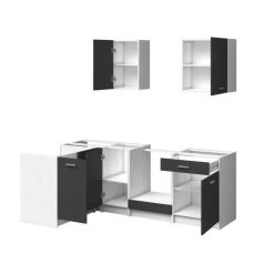 CSTORE EXTRA - Cuisine Complète D'angle L 240 Cm Gris Mat -Pegane Shop extra cuisine complete dangle l 240 cm gris mat 10666810 27784512 1140x1140