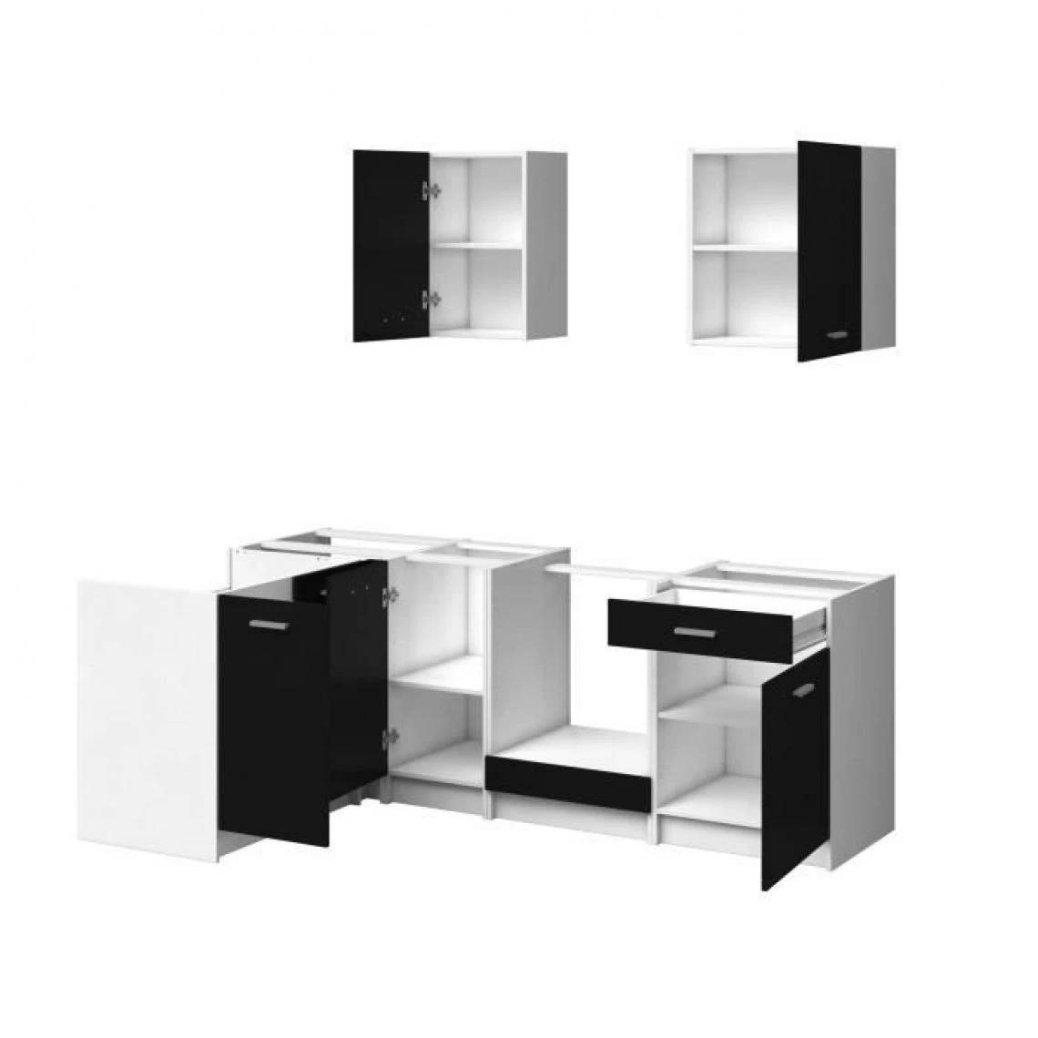 CSTORE EXTRA - Cuisine Complète D'angle L 240 Cm Noir Mat 4 CSTORE EXTRA - Cuisine Complète D'angle L 240 Cm Noir Mat - Image 4