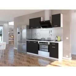 CSTORE EXTRA - Cuisine Complète L 180 Cm Noir Mat