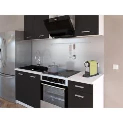 CSTORE EXTRA - Cuisine Complète L 180 Cm Noir Mat -Pegane Shop extra cuisine complete l 180 cm noir mat 10666914 27785004 1140x1140