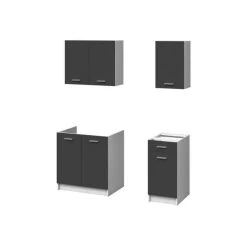 CSTORE EXTRA - Cuisine Complète L 240 Cm Gris Mat -Pegane Shop extra cuisine complete l 240 cm gris mat 10666864 27784772 1140x1140