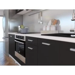 CSTORE EXTRA - Cuisine Complète L 240 Cm Noir Mat -Pegane Shop extra cuisine complete l 240 cm noir mat 10666890 27784900 1140x1140