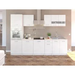 CSTORE EXTRA - Cuisine Complète L 300 Cm Avec Colonne - Blanc Mat