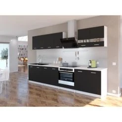 CSTORE EXTRA - Cuisine Complète L 300 Cm Noir Mat