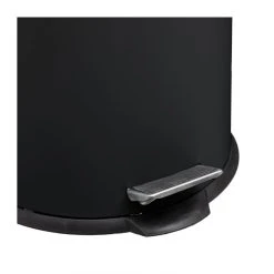 Five - Poubelle 30 Litres En Métal Noir Charbon Et Couvercle En Bambo... -Pegane Shop five poubelle 30 litres en metal noir charbon et couvercle en bambou 10967722 28655454 1140x1140