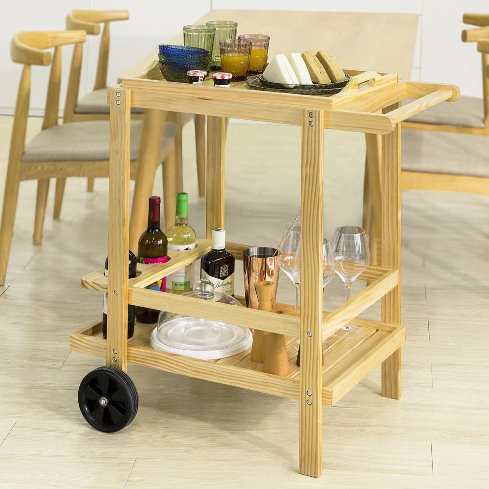 SoBuy® FKW95-N Chariot De Service à Roulettes Chariot De Cuisine En ... 3 SoBuy® FKW95-N Chariot De Service à Roulettes Chariot De Cuisine En ... – Image 3