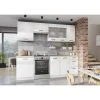 Hucoco FRESCO - Cuisine Complète Modulaire + Linéaire L 240cm 7 Pcs - Ensem...