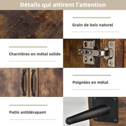 GIANTEX Meuble De Rangement, 2 Placard Avec Porte, Porte-verres à Vin... -Pegane Shop giantex meuble de rangement 2 placard avec porte porte verres a vin patins antiderapants anti basculement marron 14138400 39419114 1140x1140