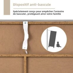 GIANTEX Meuble De Rangement, 2 Placard Avec Porte, Porte-verres à Vin... -Pegane Shop giantex meuble de rangement 2 placard avec porte porte verres a vin patins antiderapants anti basculement marron 14138400 39419118 1140x1140