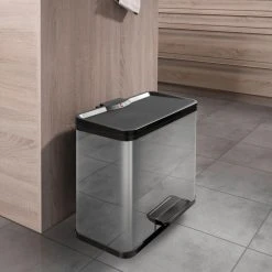 Hailo Poubelle à Pédale Oko Duo Plus L 17+9 L Acier Inox 0630-200 -Pegane Shop hailo poubelle a pedale oko duo plus l 179 l acier inox 0630 200 11523158 30187280 1140x1140