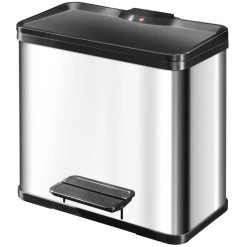Hailo Poubelle à Pédale Oko Trio Plus Taille L 3x9 L Acier Inox 0633...