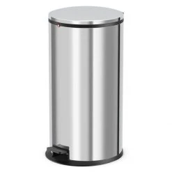 Hailo Poubelle à Pédale Pure Taille XL 44 L Acier Inoxydable 0545-01...