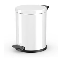 Hailo Poubelle à Pédale Solid M, 12 Litres, Blanc ()