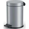 Hailo Poubelle à Pédale Solid S 4 L Argenté