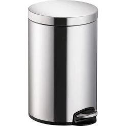 Helit Poubelle à Pédale 'the Silent', 12 Litres, Argent ()