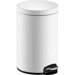 Helit Poubelle à Pédale 'the Silent', 12 Litres, Blanc ()