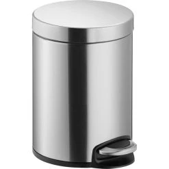 Helit Poubelle à Pédale 'the Silent', 20 Litres, Argent ()