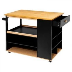 Pp No Name Ilot De Cuisine Rangement 108cm Naturel & Noir -Pegane Shop ilot de cuisine rangement 108cm naturel et noir 10637766 27679388 1140x1140