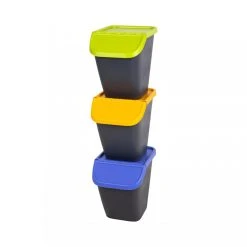 Jeu De 3 Corbeilles De Tri Sélectif 3x23L BranQ Pélican