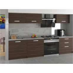 Hucoco JORI - Cuisine Complète Modulaire Linéaire L180 Cm 6 Pcs - Plan De T...