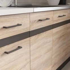 CSTORE JUNONA Cuisine D'angle Complete Avec éclairage LED Et Plan De Travail... 7 CSTORE JUNONA Cuisine D'angle Complete Avec éclairage LED Et Plan De Travail... -Pegane Shop junona cuisine dangle complete avec eclairage led et plan de travail l 3m40 decor chene sonoma 11548832 30282276 1140x1140