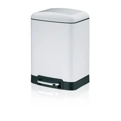 Kela 22996 Davino Carré Poubelle De Salle De Bain - 6 L En Inox Revê...