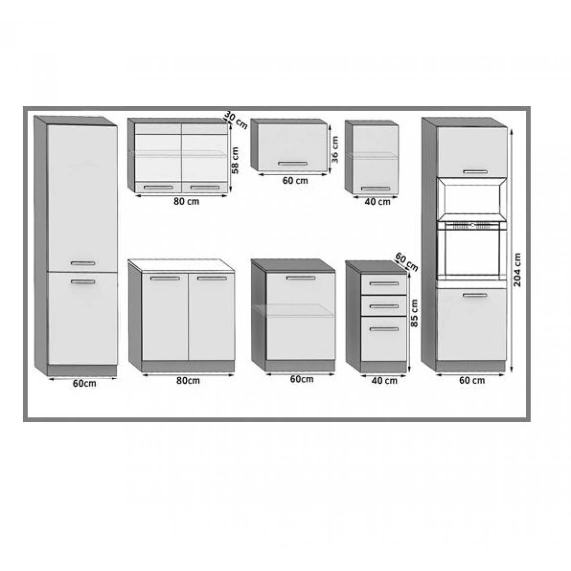 Hucoco KNOX - Cuisine Complète Modulaire + Linéaire L 300cm 8 Pcs - Plan De... 2 Hucoco KNOX - Cuisine Complète Modulaire + Linéaire L 300cm 8 Pcs - Plan De... - Image 2