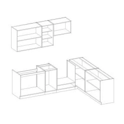 CSTORE LASSEN Cuisine Complete D'angle 240x165 Cm Avec Plan De Travail - Gris... -Pegane Shop lassen cuisine complete dangle 240x165 cm avec plan de travail gris matera 11484554 30028852 1140x1140